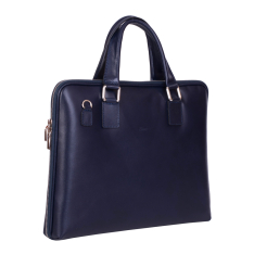 GEANTA ZEVO LAPTOP DAMA BLEUMARIN PIELE NATURALA RIGIDA ADELAIDA