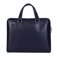 GEANTA ZEVO LAPTOP DAMA BLEUMARIN PIELE NATURALA RIGIDA ADELAIDA