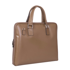 GEANTA ZEVO LAPTOP DAMA TAUPE PIELE NATURALA RIGIDA ADELAIDA