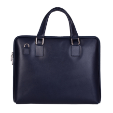 GEANTA ZEVO LAPTOP DAMA BLEUMARIN PIELE NATURALA RIGIDA ADELAIDA