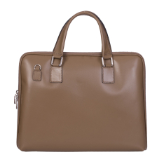 GEANTA ZEVO LAPTOP DAMA TAUPE PIELE NATURALA RIGIDA ADELAIDA
