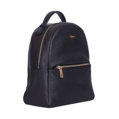 RUCSAC ZEVO DAMA NEGRU PIELE NATURALA MEDIU ADELINA