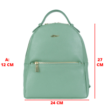 RUCSAC ZEVO DAMA VERDE MENTA PIELE NATURALA MEDIU ADELINA