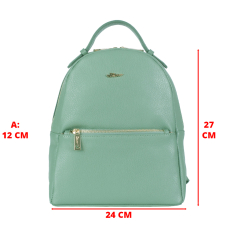 RUCSAC ZEVO DAMA VERDE MENTA PIELE NATURALA MEDIU ADELINA