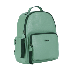 RUCSAC ZEVO DAMA VERDE MENTA PIELE NATURALA ALEGRA