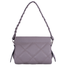 GEANTA ZEVO DAMA GREJ PIELE NATURALA MATLASATA MARIME MICA AMEDEEA