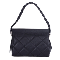 GEANTA ZEVO DAMA NEAGRA PIELE NATURALA MATLASATA MARIME MEDIE AMEDEEA