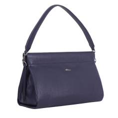 GEANTA ZEVO DAMA ALBASTRU INDIGO PIELE NATURALA TEXTURATA MARIME MARE AMEDEEA