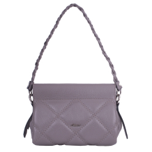 GEANTA ZEVO DAMA GREJ PIELE NATURALA MATLASATA MARIME MICA AMEDEEA