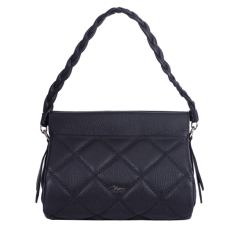 GEANTA ZEVO DAMA NEAGRA PIELE NATURALA MATLASATA MARIME MEDIE AMEDEEA