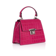 GEANTA ZEVO DAMA FUCSIA INTENS PIELE NATURALA PRINT CROCODIL AMI