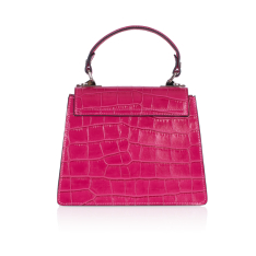 GEANTA ZEVO DAMA FUCSIA INTENS PIELE NATURALA PRINT CROCODIL AMI