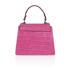 GEANTA ZEVO DAMA FUCSIA PIELE NATURALA PRINT CROCODIL AMI