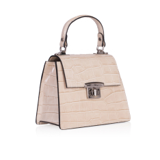 GEANTA ZEVO DAMA NUDE PIELE NATURALA PRINT CROCODIL AMI