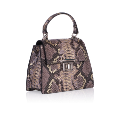 GEANTA ZEVO DAMA MARO SI MOV PIELE NATURALA GLITTER PRINT SARPE AMI