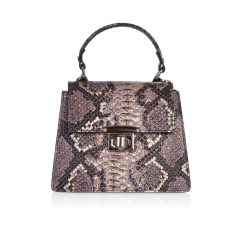 GEANTA ZEVO DAMA MARO SI MOV PIELE NATURALA GLITTER PRINT SARPE AMI
