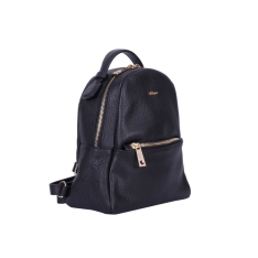 RUCSAC ZEVO DAMA PIELE NATURALA NEGRU MARIME MINI ANEMONA