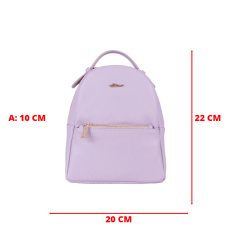 RUCSAC ZEVO DAMA PIELE NATURALA LILA MARIME MINI ANEMONA
