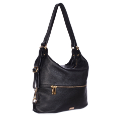 GEANTA ZEVO TIP RUCSAC DAMA NEGRU PIELE NATURALA ANITA