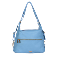 GEANTA ZEVO TIP RUCSAC DAMA TURCOAZ PIELE NATURALA ANITA