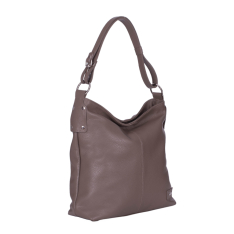 GEANTA ZEVO DAMA TAUPE PIELE NATURALA ARA