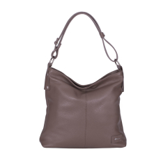 GEANTA ZEVO DAMA TAUPE PIELE NATURALA ARA