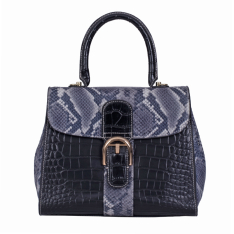 GEANTA ZEVO DAMA NEAGRA PIELE NATURALA PRINT CROCODIL ARIADNA