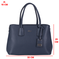 GEANTA ZEVO DAMA OFFICE BLEUMARIN PIELE NATURALA TEXTURATA AYANA