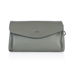 GEANTA ZEVO DAMA VERDE MENTA PIELE NATURALA DIMENSIUNE MEDIE BIANCA