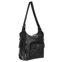 GEANTA ZEVO TIP RUCSAC DAMA NEGRU PIELE NATURALA BRANDUSA