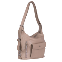 GEANTA ZEVO TIP RUCSAC DAMA CREM PIELE NATURALA BRANDUSA