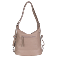 GEANTA ZEVO TIP RUCSAC DAMA CREM PIELE NATURALA BRANDUSA