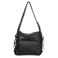 GEANTA ZEVO TIP RUCSAC DAMA NEGRU PIELE NATURALA BRANDUSA