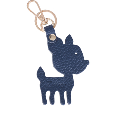  ACCESORIU ZEVO CHARM CAPRIOARA GEANTA PIELE NATURALA BLEUMARIN