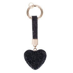  ACCESORIU ZEVO CHARM NEGRU GEANTA INIMA PIETRICELE