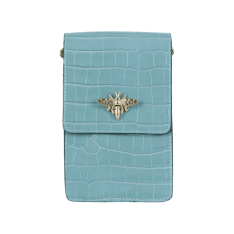  GEANTA ZEVO DAMA MINI BLEU PIELE NATURALA LACUITA PRINT CROCODIL KARINA