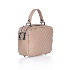 GEANTA ZEVO DAMA CREM PIELE NATURALA MODEL V CARLA