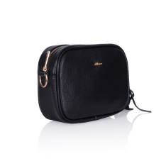  GEANTA ZEVO DAMA MINI NEAGRA PIELE NATURALA CUREA TEXTIL ANALESIA