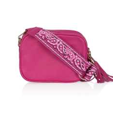  GEANTA ZEVO DAMA MINI FUCSIA PIELE NATURALA CUREA TEXTIL ANALESIA