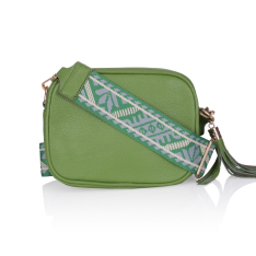  GEANTA ZEVO DAMA MINI VERDE PIELE NATURALA CUREA TEXTIL ANALESIA