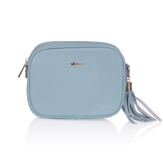  GEANTA ZEVO DAMA MINI BLEU PIELE NATURALA CUREA TEXTIL ANALESIA