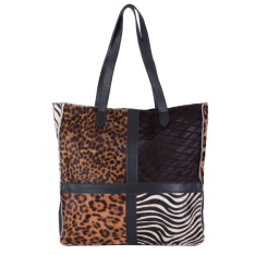 GEANTA ZEVO DAMA ANIMAL PRINT PIELE NATURALA TIP SHOPPER VARIANTA UNU COSMINA