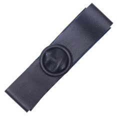 CUREA BRAU DAMA NEAGRA DIN PIELE NATURALA CATARAMA ROTUNDA 014