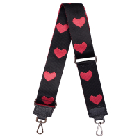 ACCESORIU GEANTA CUREA UMAR MATERIAL TEXTIL PIELE NATURALA NEAGRA 01