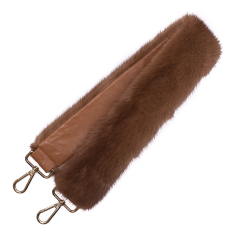 ACCESORIU GEANTA CUREA UMAR CARAMEL BLANA VIZON SI PIELE NATURALA