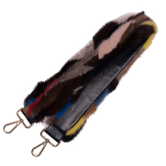 ACCESORIU GEANTA CUREA UMAR MULTICOLOR BLANA VIZON SI PIELE NATURALA