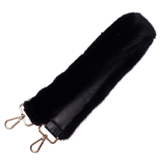 ACCESORIU GEANTA CUREA UMAR NEAGRA BLANA VIZON SI PIELE NATURALA