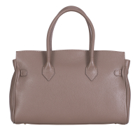 GEANTA ZEVO DAMA TAUPE PIELE NATURALA TIP OFFICE DAIANA