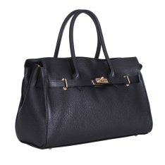 GEANTA ZEVO DAMA NEAGRA PIELE NATURALA TIP OFFICE DAIANA