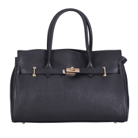 GEANTA ZEVO DAMA NEAGRA PIELE NATURALA TIP OFFICE DAIANA